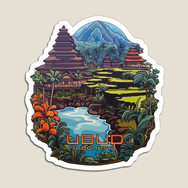 Kids Toys Indonesia - Ubud บาหลีอินโดนีเซียแม่เหล็กของเล่นเด็กบ้านสติกเกอร์เด็กน่ารักสําหรับตู้เย็นแม่เหล็กตู้เย็นเด็ก
