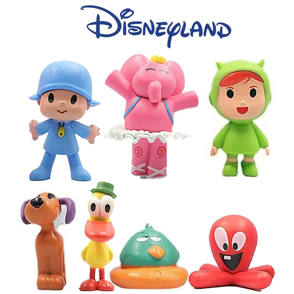 Kids Toys Elephant - 7 ชิ้น/ชุด ของเล่นสัตว์ โปโคโย ตุ๊กตานก เป็ด