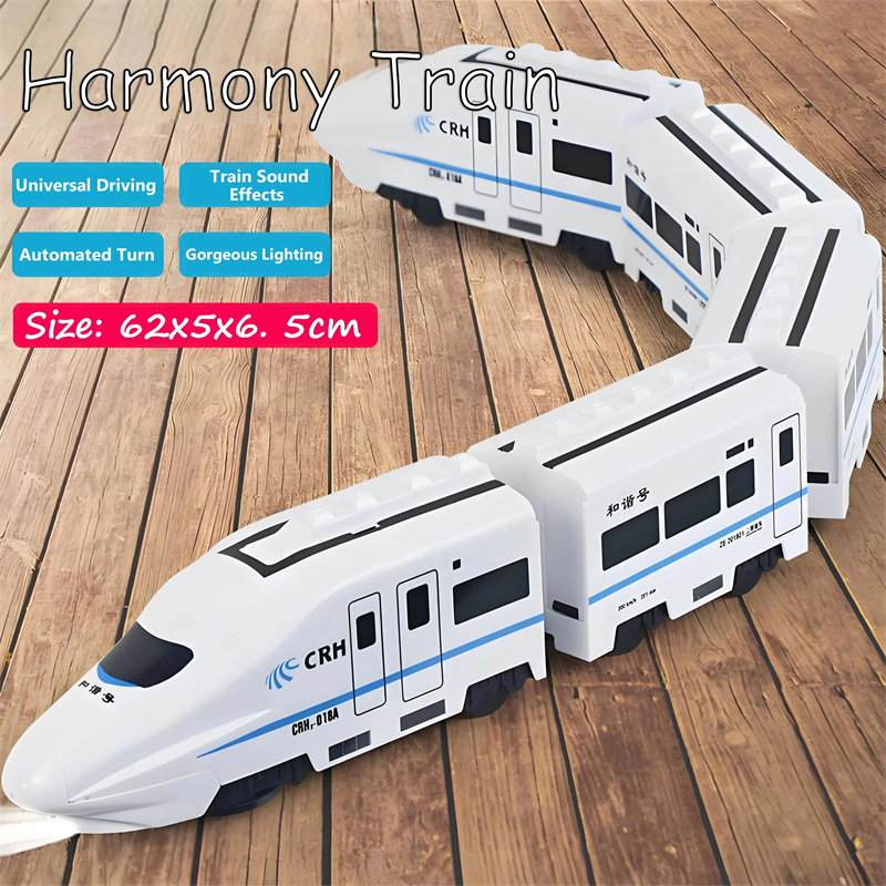 Kids Toys Electric Car - รถไฟของเล่นไฟฟ้ารถไฟกระสุนแบตเตอรี่ดำเนินการแอ็คชั่นหัวรถจักรรถความเร็วสูงพร้อมเสียงรถไฟของขวัญสำหรับเด็ก