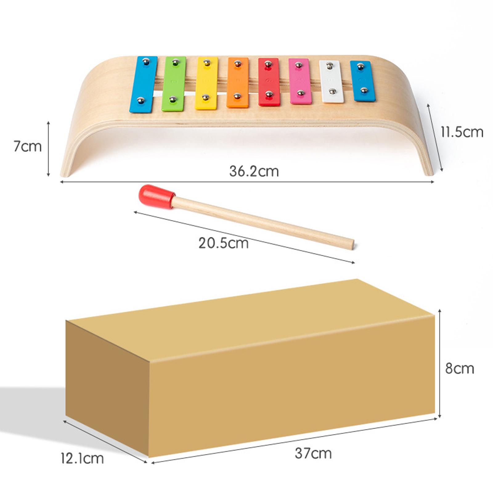Kids Toys Xylophone - ไซโลโฟน 8 สเกล, เครื่องดนตรีเพื่อการศึกษา ของเล่นดนตรีสำหรับเด็ก ของขวัญวันเกิด