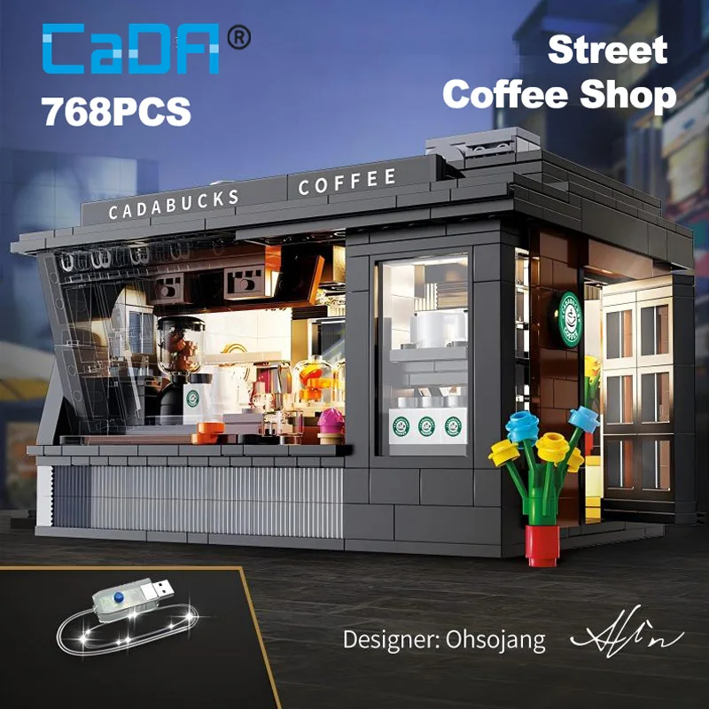Kids Toys Store - ชุดตัวต่อร้านกาแฟ City 768 ชิ้น พร้อมไฟ LED
