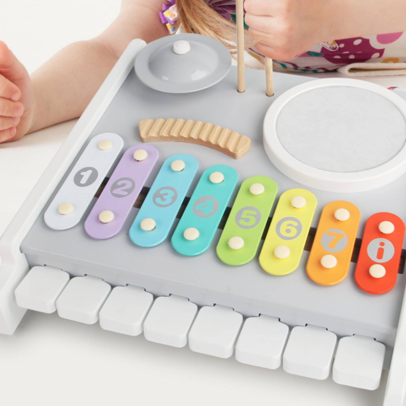 Kids Toys Xylophone - ของเล่นเปียโน ไซโลโฟน กลอง พร้อมไม้ตี ของเล่นไซโลโฟน ของเล่นเด็ก
