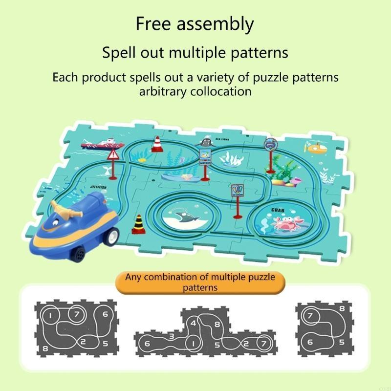 Kids Toys Electric Car - CORB Assembly Race Track รถปริศนาของเล่นเด็กวัยหัดเดิน Slot