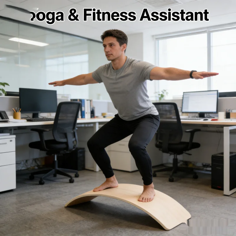 Kids Yoga Toys - กระดานทรงตัวไม้มอนเตสซอรี่สำหรับเด็ก ฝึกประสาทสัมผัส ของเล่นโยคะ ชิงช้าโยกเยก ของเล่นเสริมพัฒนาการในร่ม สำหรับเด็กเล็ก