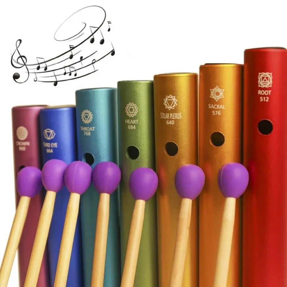 Kids Yoga Toys - สีสัน Wah-Wah หลอด Musical Bells สําหรับเด็กกระทบเสียง