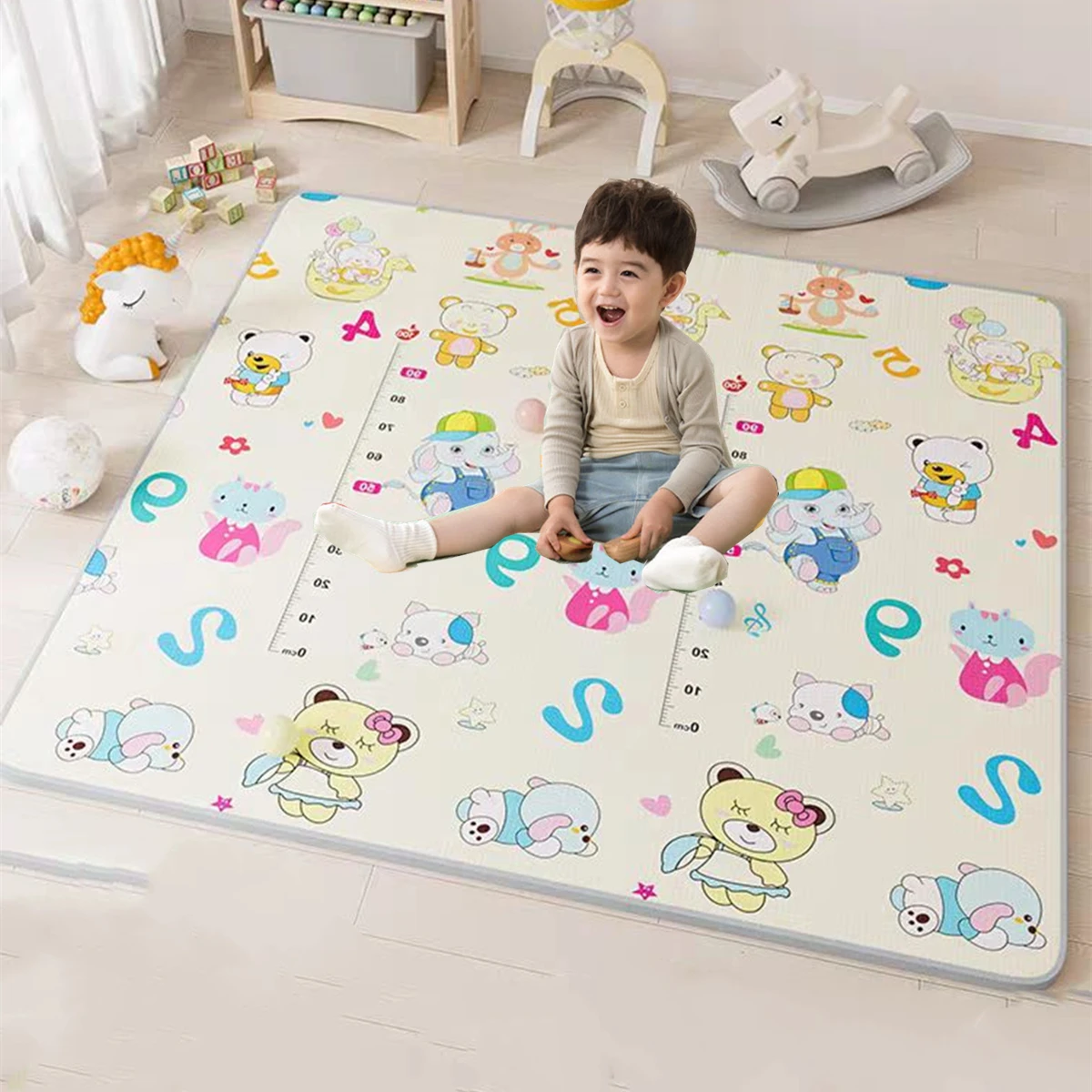 Kids Yoga Toys - เด็กเล่นเสื่อกันน้ํานุ่มชั้นโยคะ Playmat พับ Crawling พรมเด็กเกมกิจกรรมพรมพับผ้าห่มของเล่นเพื่อการศึกษา