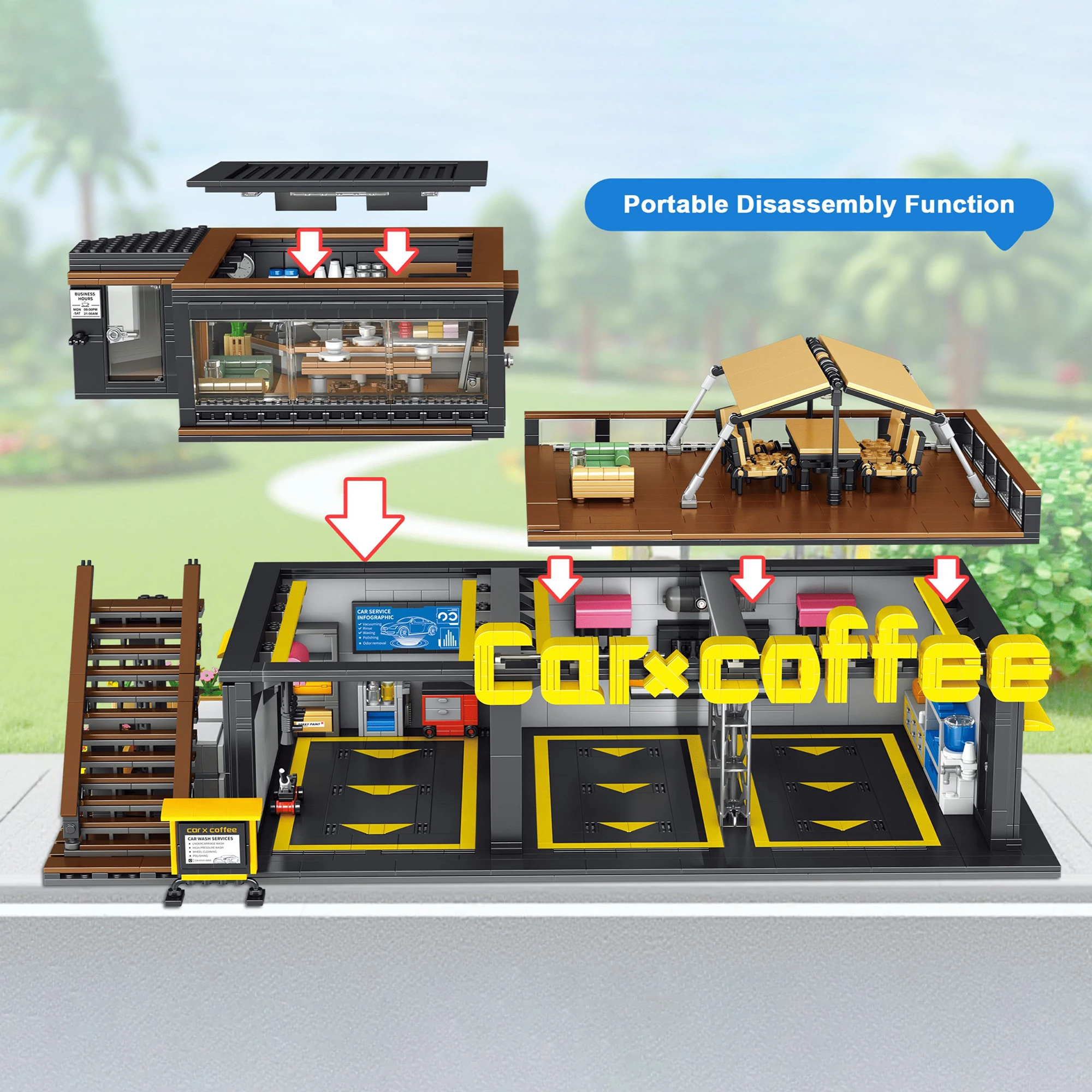 ร้านซ่อมรถกาแฟ คลับรถกาแฟ ตัวต - Kids Toys Store บทวิจารณ์และราคา