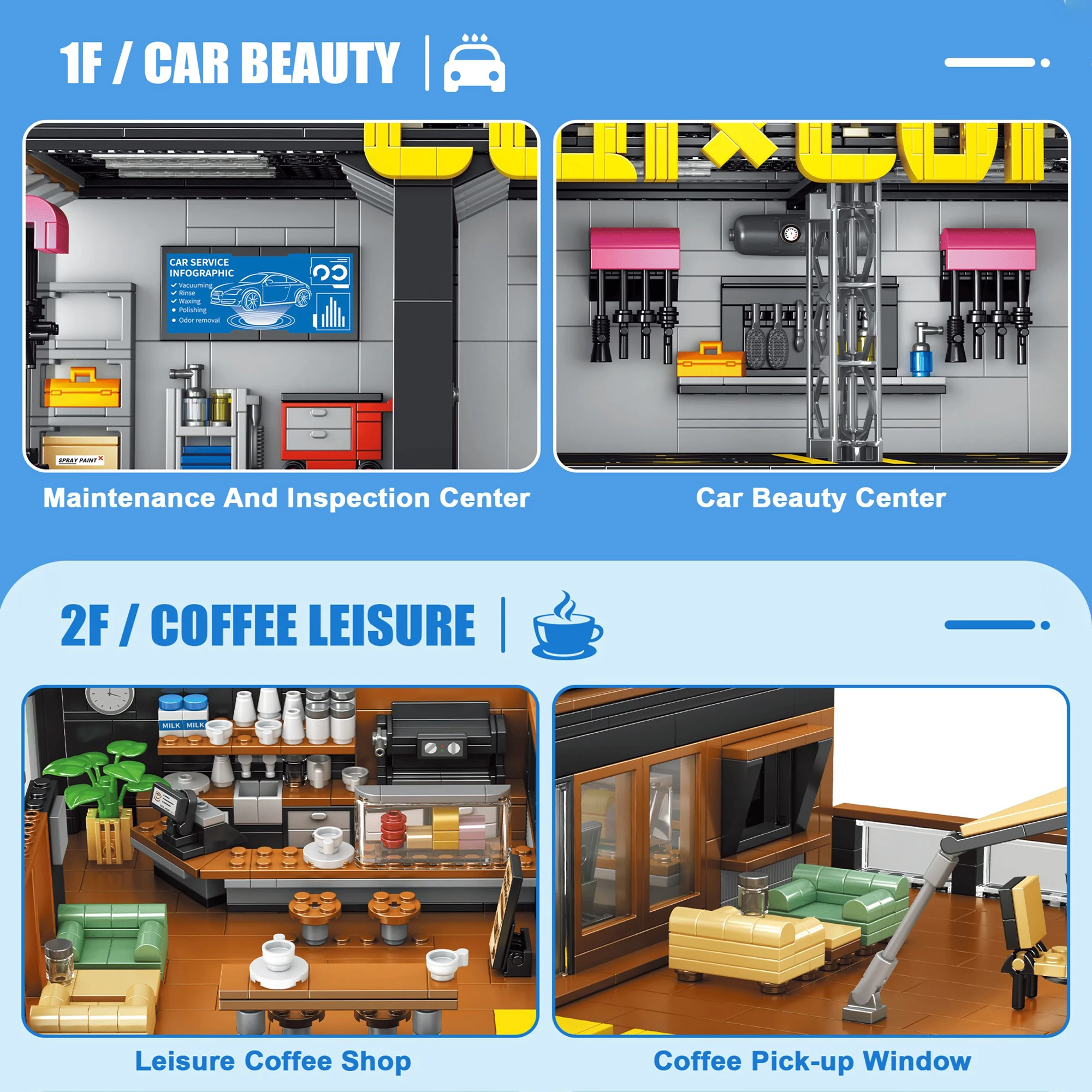 ร้านซ่อมรถกาแฟ คลับรถกาแฟ ตัวต - Kids Toys Store บทวิจารณ์และราคา