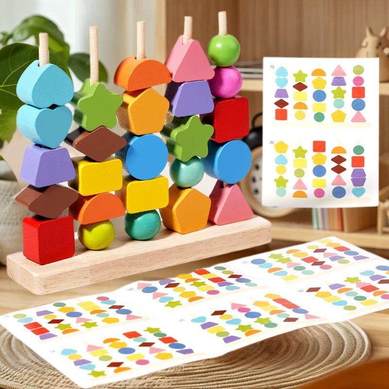 ของเล่นมอนเตสซอรี่สำหรับการเรี - Wooden Blocks Stacking บทวิจารณ์และราคา
