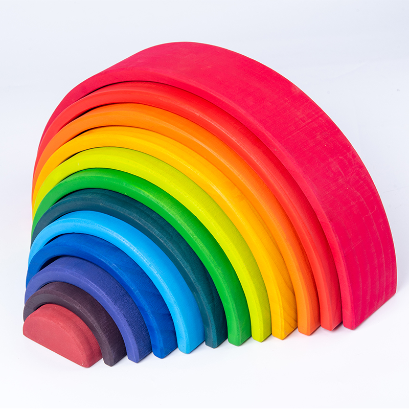 บล็อกไม้สีรุ้ง บล็อกสร้างสรรค์ - Wooden Blocks Stacking บทวิจารณ์และราคา