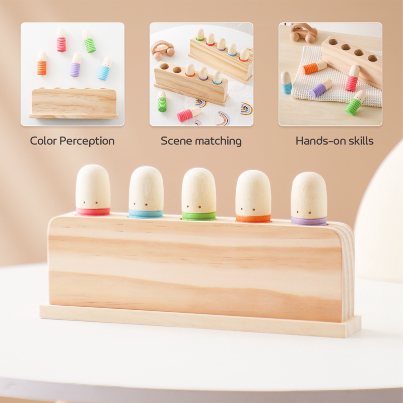 ของเล่น Montessori ของเล่นไม้เ - Wooden Blocks Stacking บทวิจารณ์และราคา