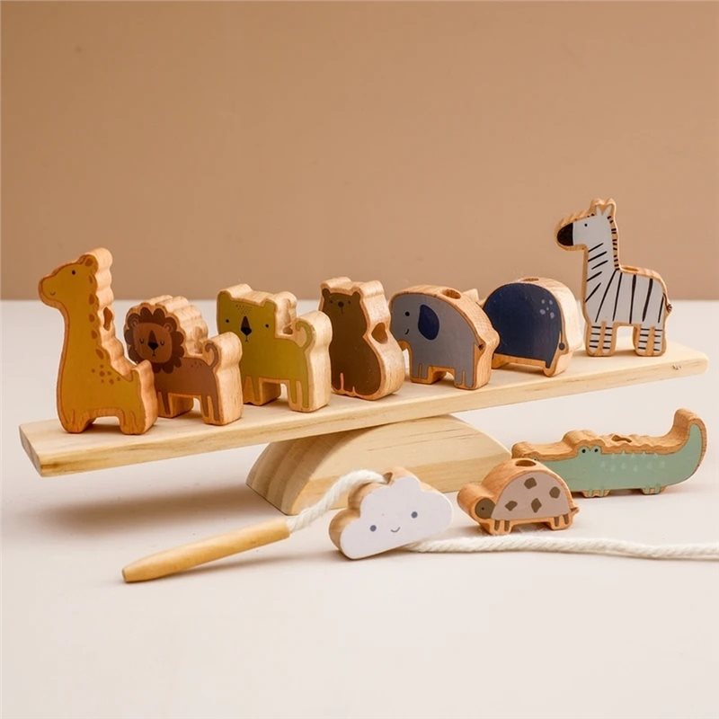 ABUM-บล็อกไม้เสริมพัฒนาการ-ของ - Wooden Blocks Stacking บทวิจารณ์และราคา