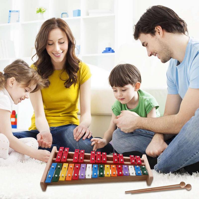 27 หมายเหตุระนาด Hand Bell สีส - Kids Toys Xylophone บทวิจารณ์และราคา