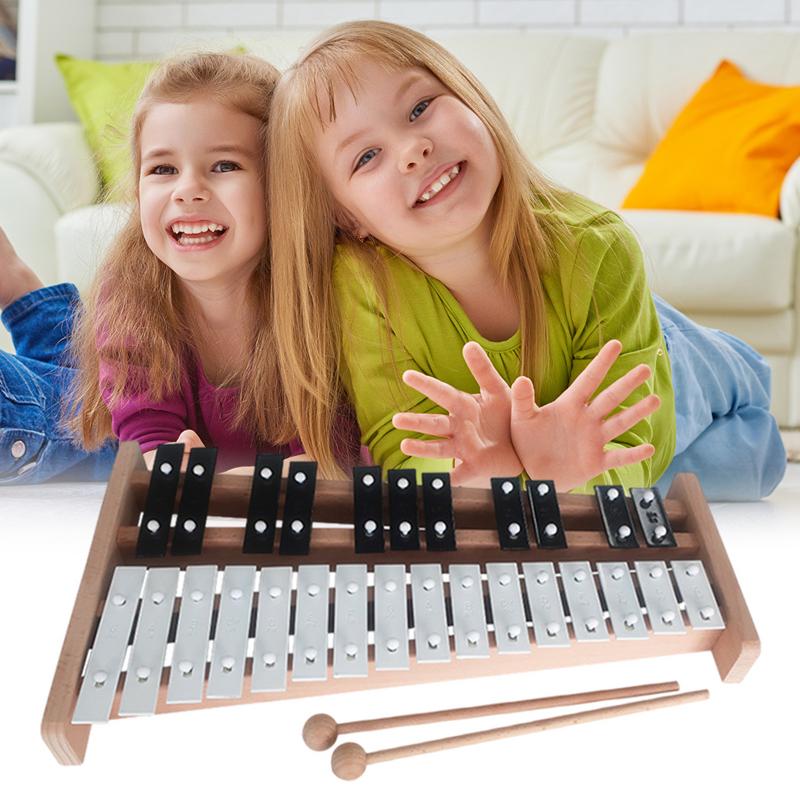 27 หมายเหตุระนาด Hand Bell สีส - Kids Toys Xylophone บทวิจารณ์และราคา