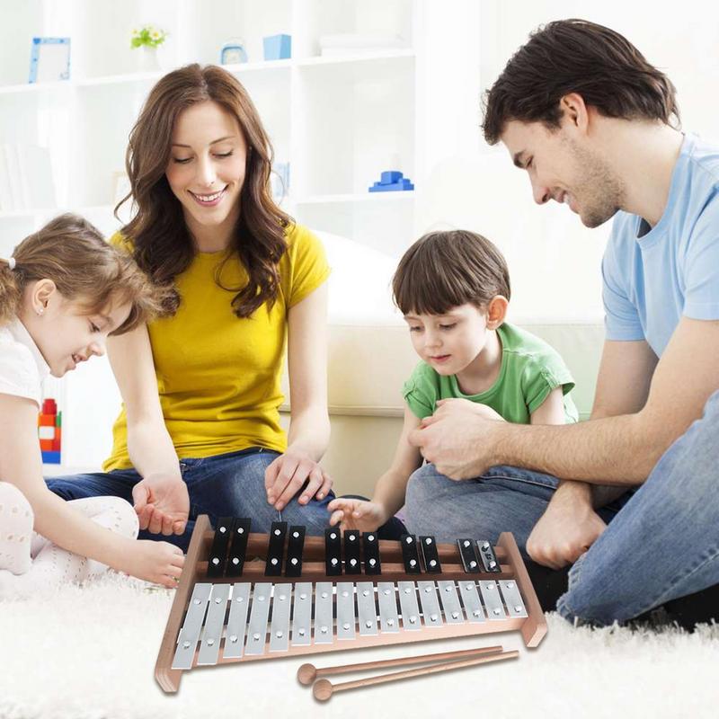 27 หมายเหตุระนาด Hand Bell สีส - Kids Toys Xylophone บทวิจารณ์และราคา