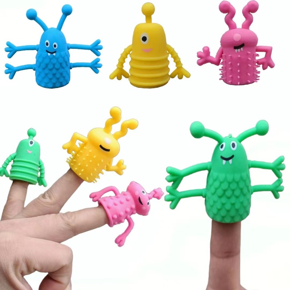 ของเล่นตุ๊กตานิ้วมือยางนุ่มตลก - Kids Toys Dinosaur บทวิจารณ์และราคา