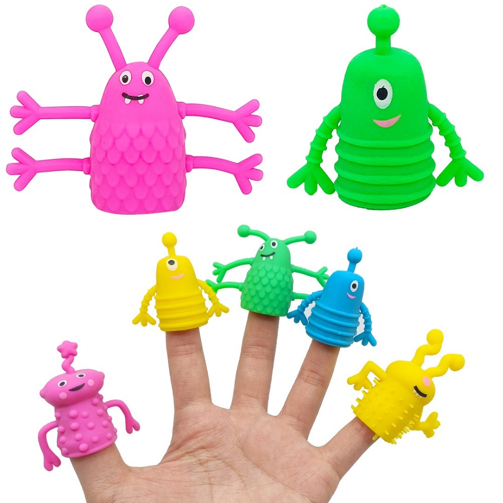 ของเล่นตุ๊กตานิ้วมือยางนุ่มตลก - Kids Toys Dinosaur บทวิจารณ์และราคา