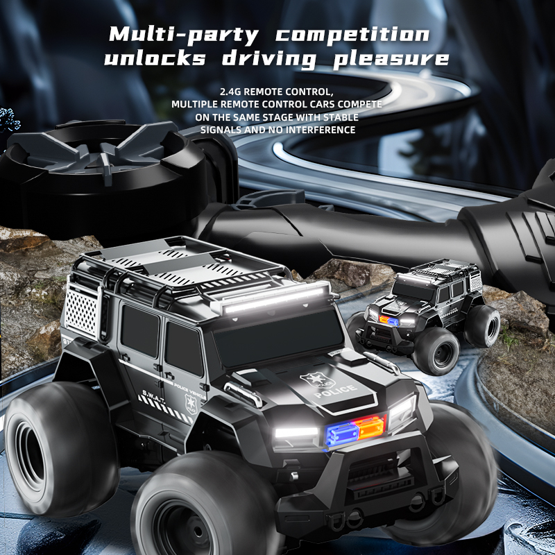รถตำรวจบังคับวิทยุ RC แบบสะเทิ - Kids Toys Electric Car บทวิจารณ์และราคา