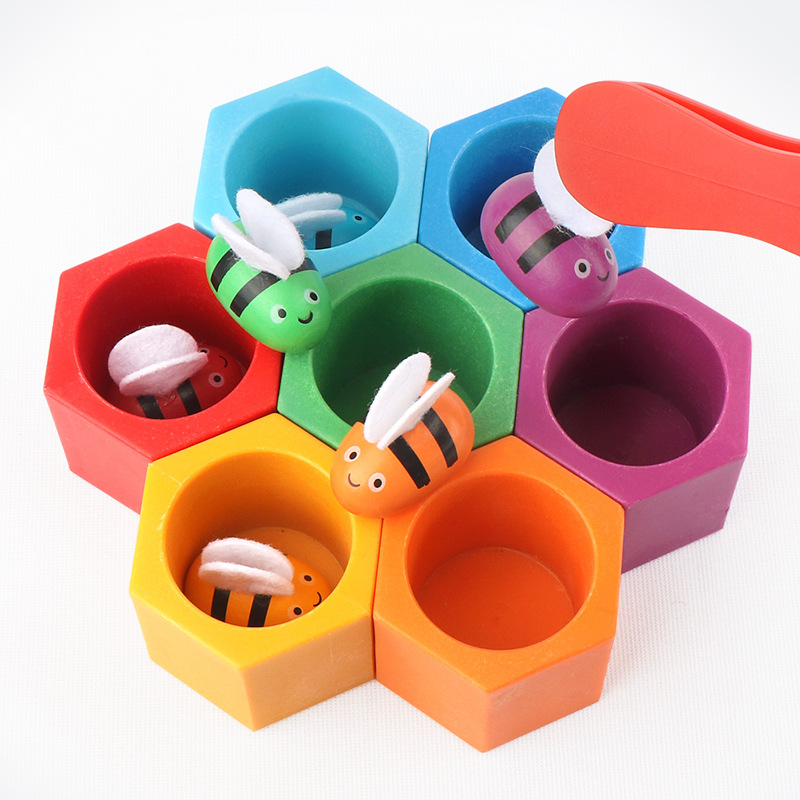 เกมกระดานผึ้ง มอนเตสซอรี่ ของเ - Wooden Blocks Stacking บทวิจารณ์และราคา