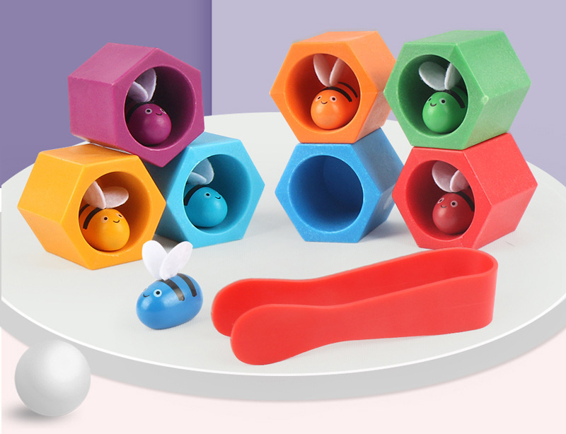 เกมกระดานผึ้ง มอนเตสซอรี่ ของเ - Wooden Blocks Stacking บทวิจารณ์และราคา