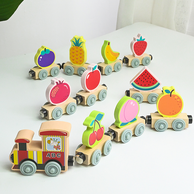 รถไฟไม้แม่เหล็กขนาดเล็กของเล่น - Wooden Blocks Stacking บทวิจารณ์และราคา