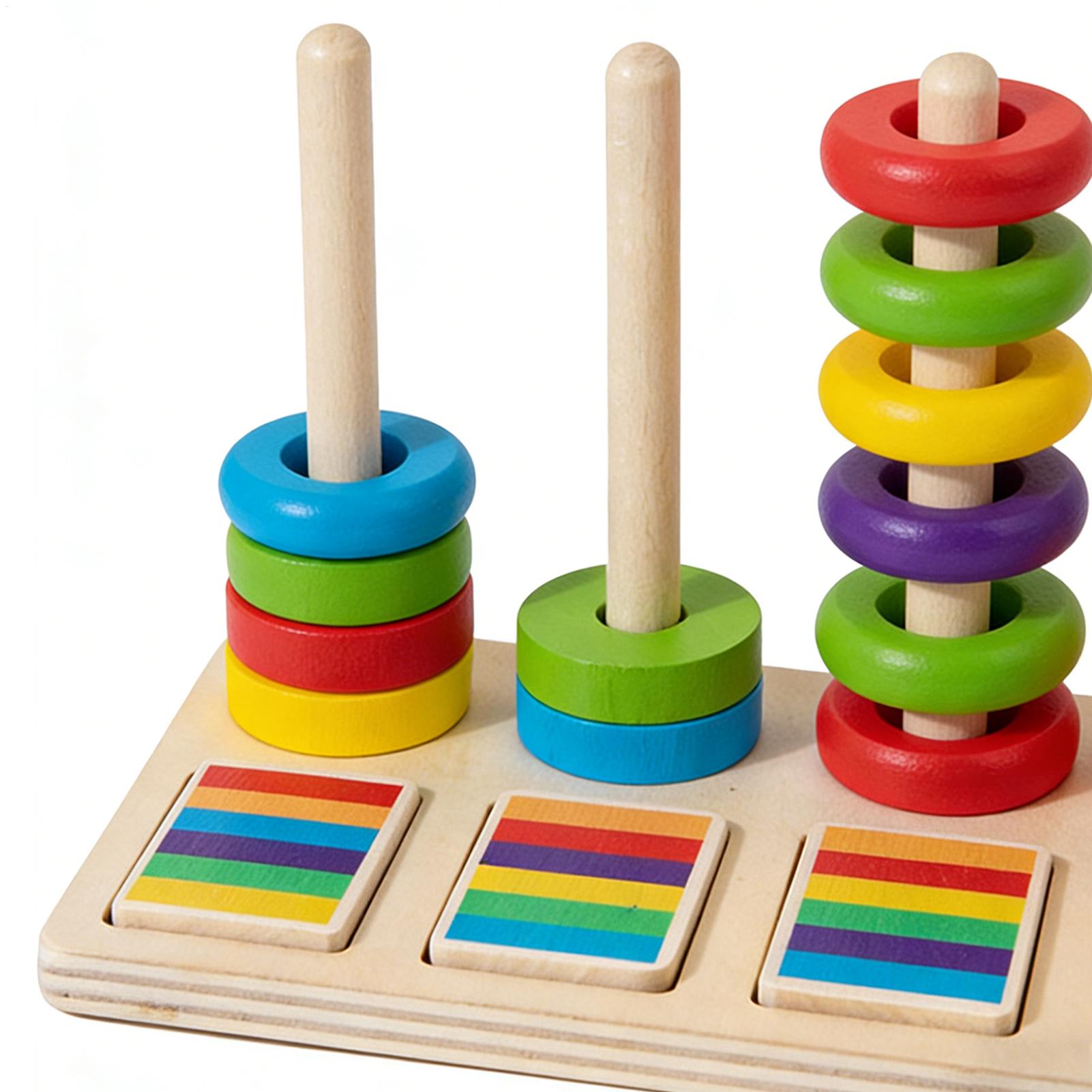 ของเล่นไม้แบบซ้อนกัน บล็อกการเ - Wooden Blocks Stacking บทวิจารณ์และราคา