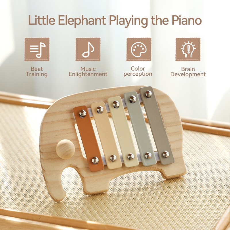 Montessori ไม้ 5 โทนหลากสีระนา - Kids Toys Xylophone บทวิจารณ์และราคา