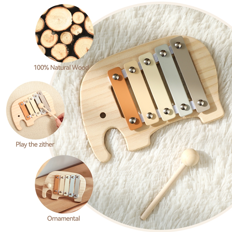 Montessori ไม้ 5 โทนหลากสีระนา - Kids Toys Xylophone บทวิจารณ์และราคา