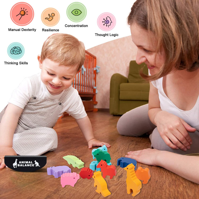 เด็กใหม่ Montessori สัตว์ไม้ B - Kids Toys Dinosaur บทวิจารณ์และราคา