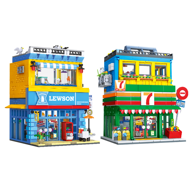 1263+PCS ฉากถนนร้านสะดวกซื้อ M - Kids Toys Store บทวิจารณ์และราคา