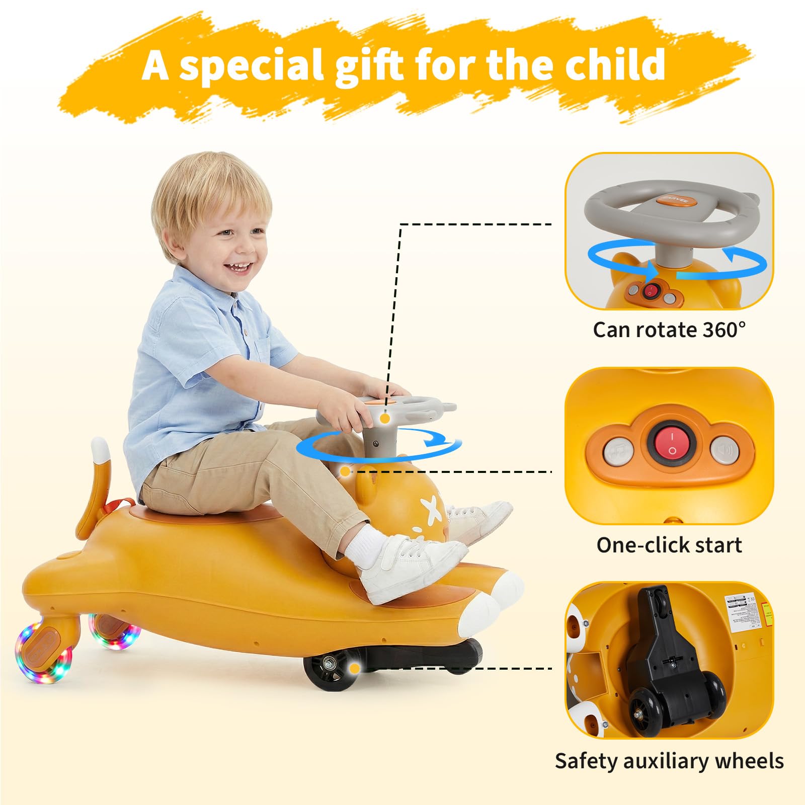 รถยนต์ไฟฟ้าสำหรับเด็กแบบโยกพร้ - Kids Toys Electric Car บทวิจารณ์และราคา