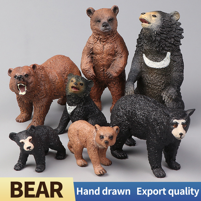 ชุดของเล่นจำลองสัตว์ป่าหมีสีน้ - Kids Toys Packaging บทวิจารณ์และราคา