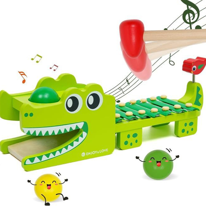 ของเล่นไม้มอนเตสซอรี่รูปจระเข้ - Kids Toys Xylophone บทวิจารณ์และราคา