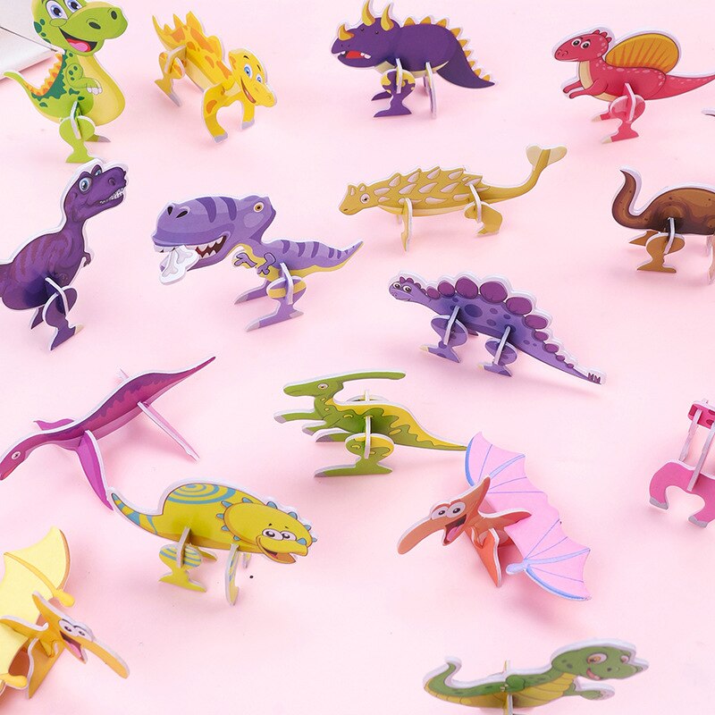 ตัวต่อไดโนเสาร์กระดาษ 3 มิติ 4 - Kids Toys Dinosaur บทวิจารณ์และราคา