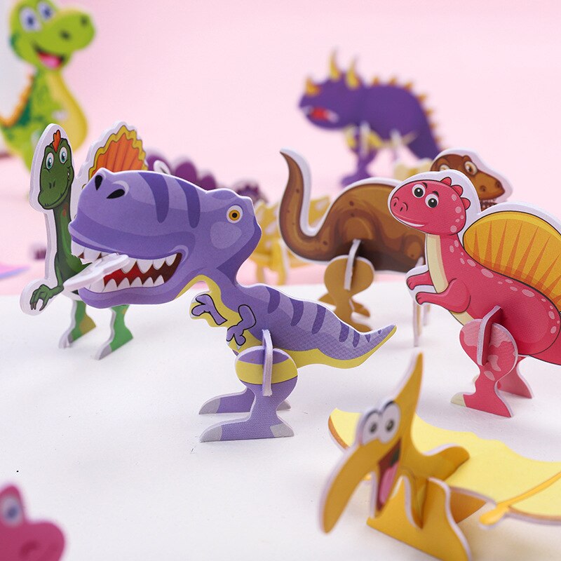 ตัวต่อไดโนเสาร์กระดาษ 3 มิติ 4 - Kids Toys Dinosaur บทวิจารณ์และราคา