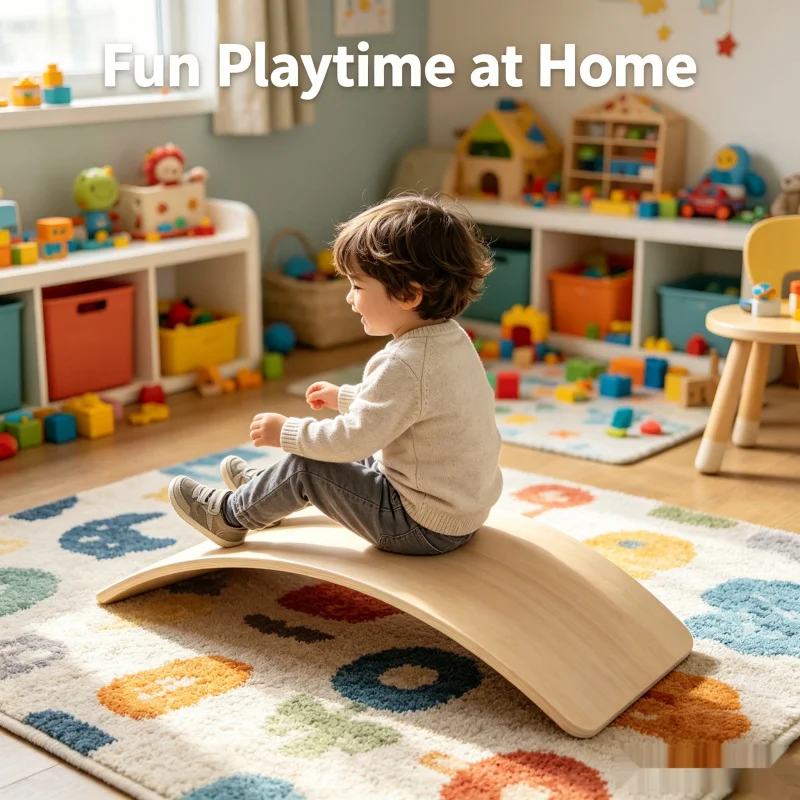 กระดานทรงตัวไม้มอนเตสซอรี่สำหร - Kids Yoga Toys บทวิจารณ์และราคา