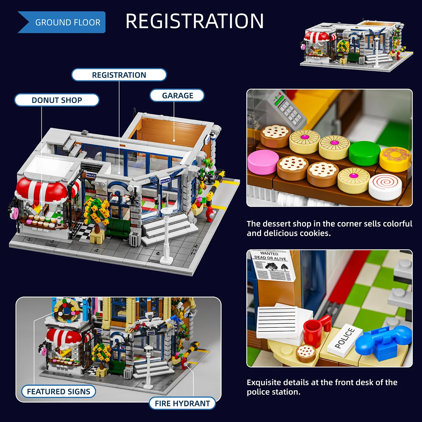 สถานีตำรวจเมืองพร้อมตัวต่ออาคา - Kids Toys Store บทวิจารณ์และราคา