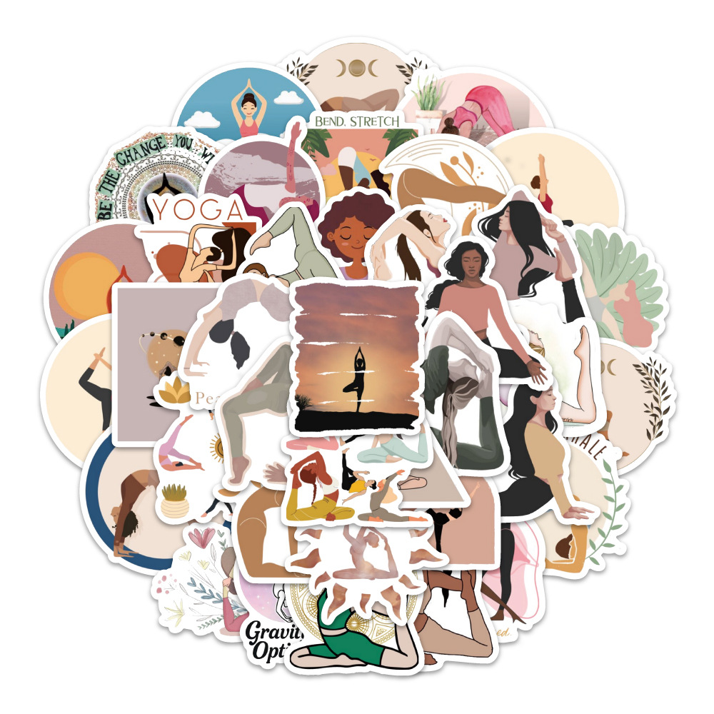 สติกเกอร์โยคะสวยงาม 60 ชิ้น สไ - Kids Yoga Toys บทวิจารณ์และราคา