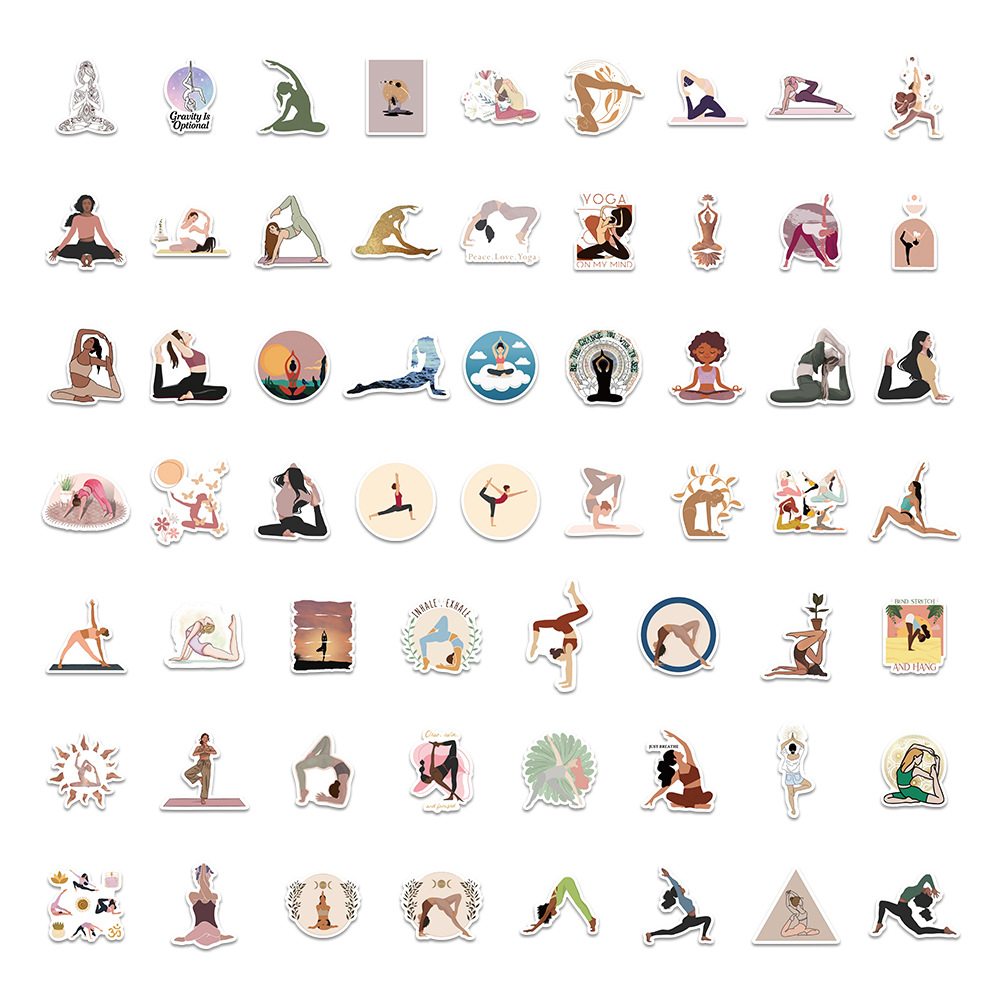 สติกเกอร์โยคะสวยงาม 60 ชิ้น สไ - Kids Yoga Toys บทวิจารณ์และราคา