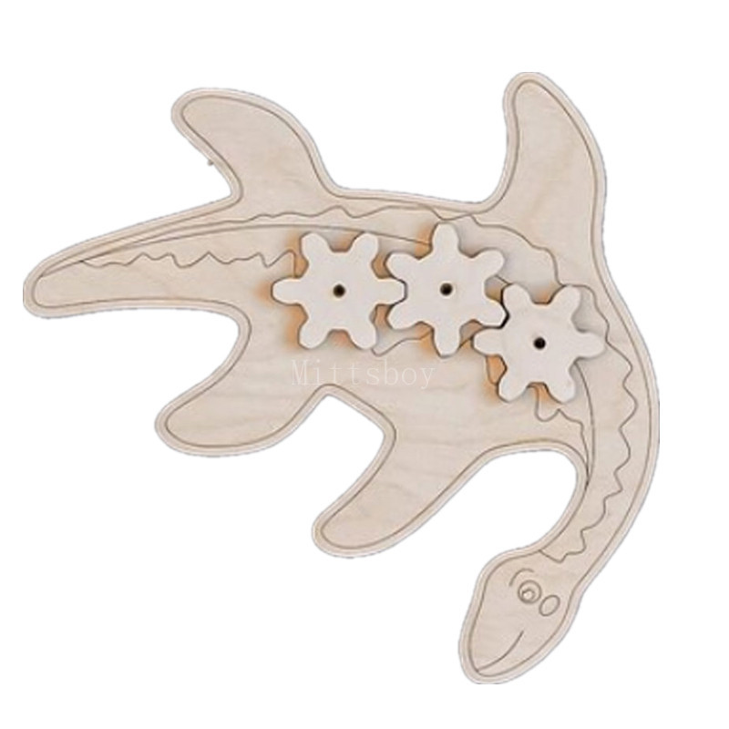 Montessori ของเล่นไม้ไดโนเสาร์ - Kids Toys Dinosaur บทวิจารณ์และราคา