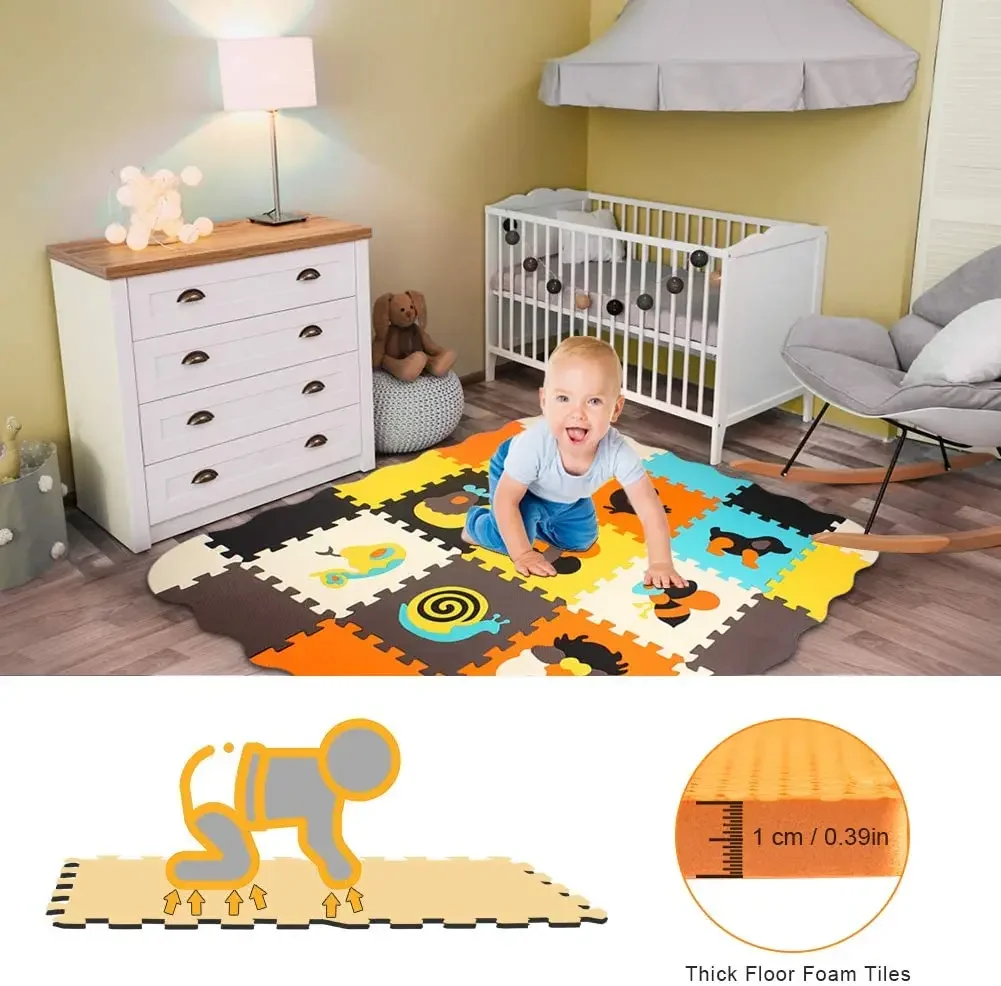 สัตว์รูปแบบเด็กเล่นเสื่อปริศนา - Kids Yoga Toys บทวิจารณ์และราคา